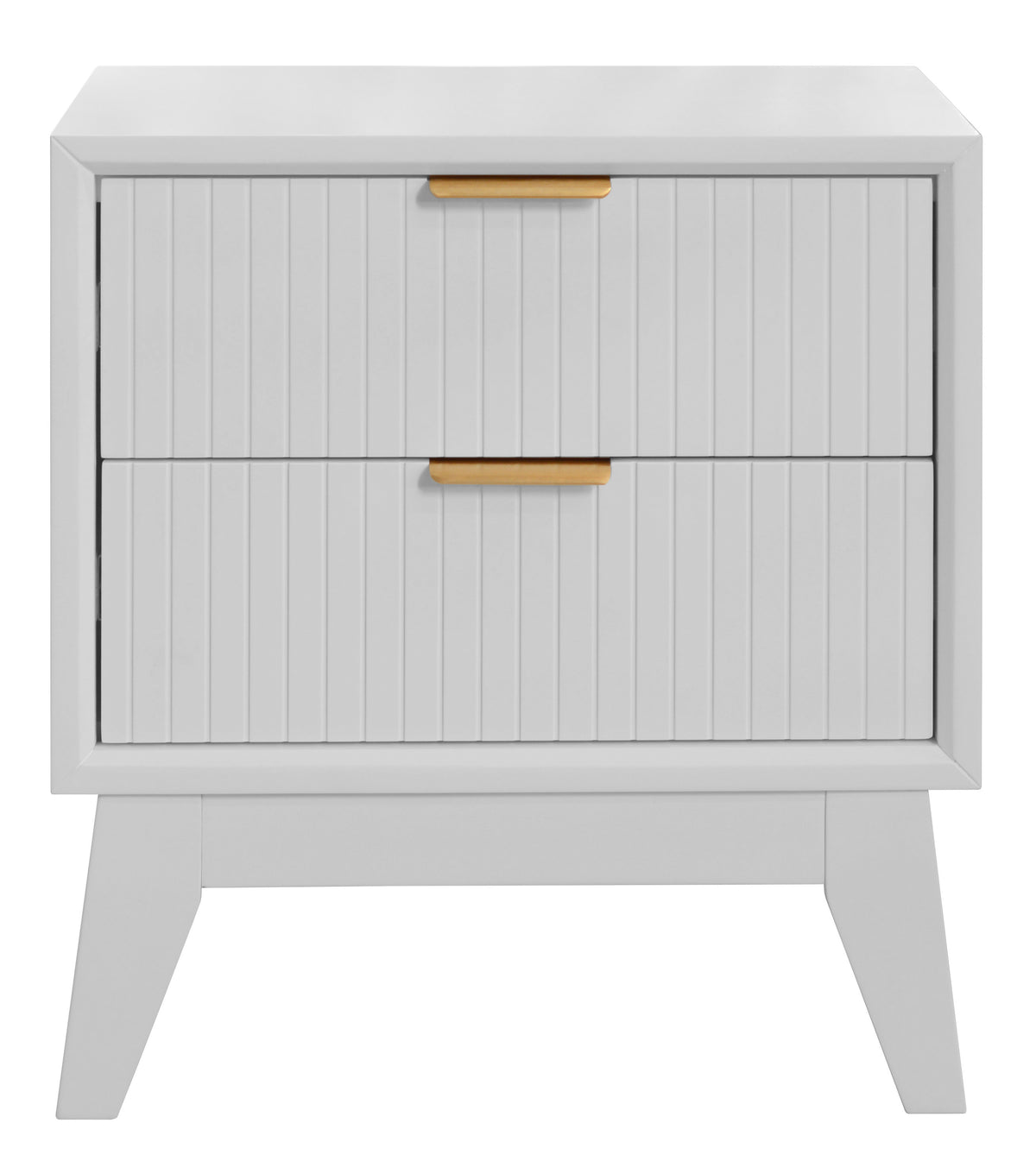 Elara Bedside Table - Brushed White