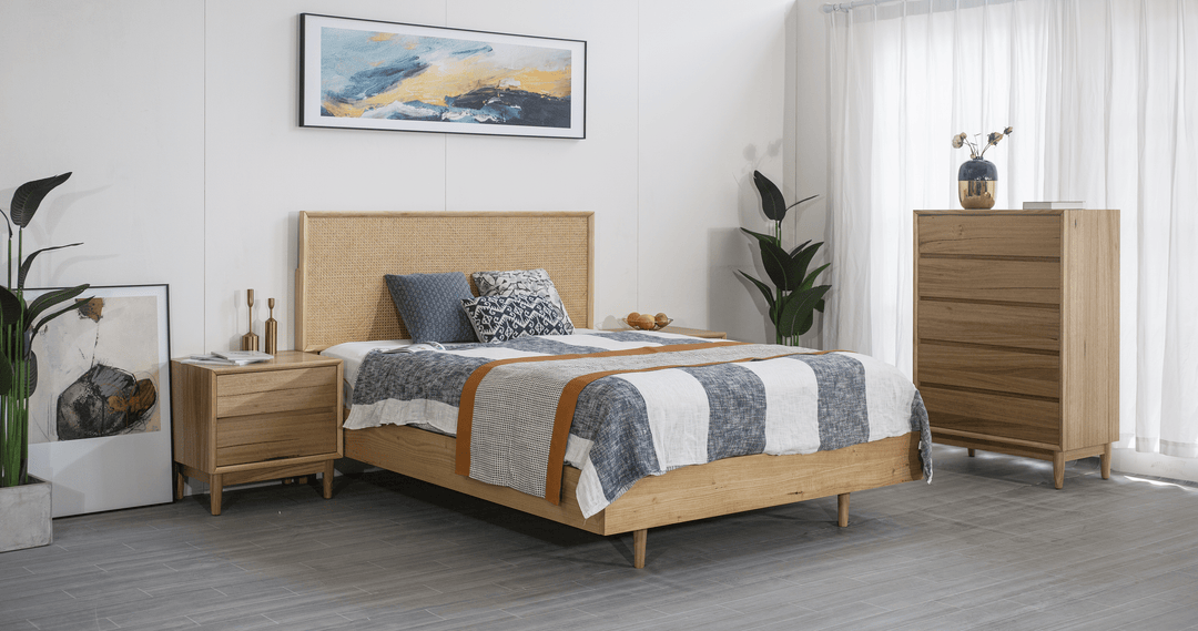 Norway Bedframe - Rattan Bedhead