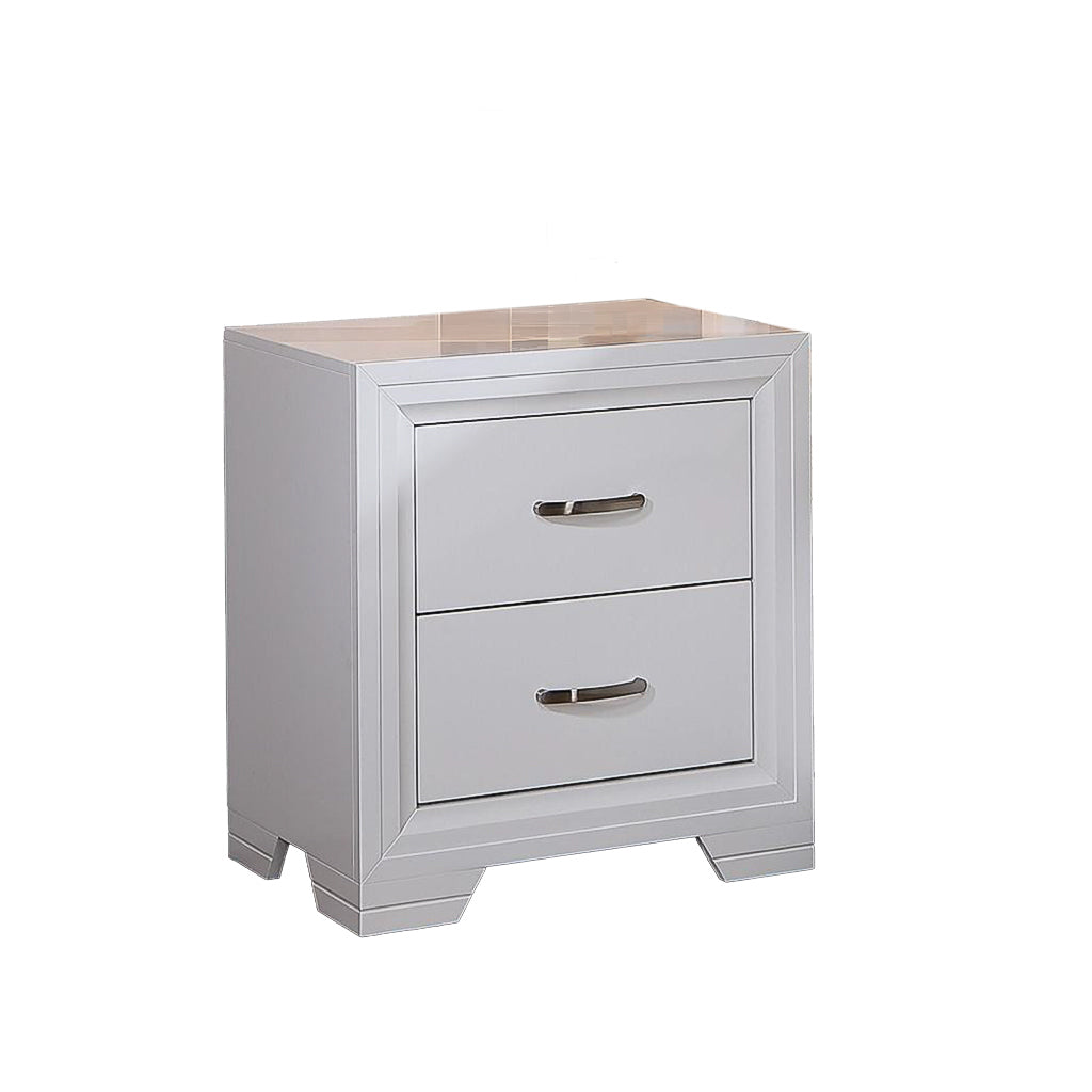 Maya White Bedside Table