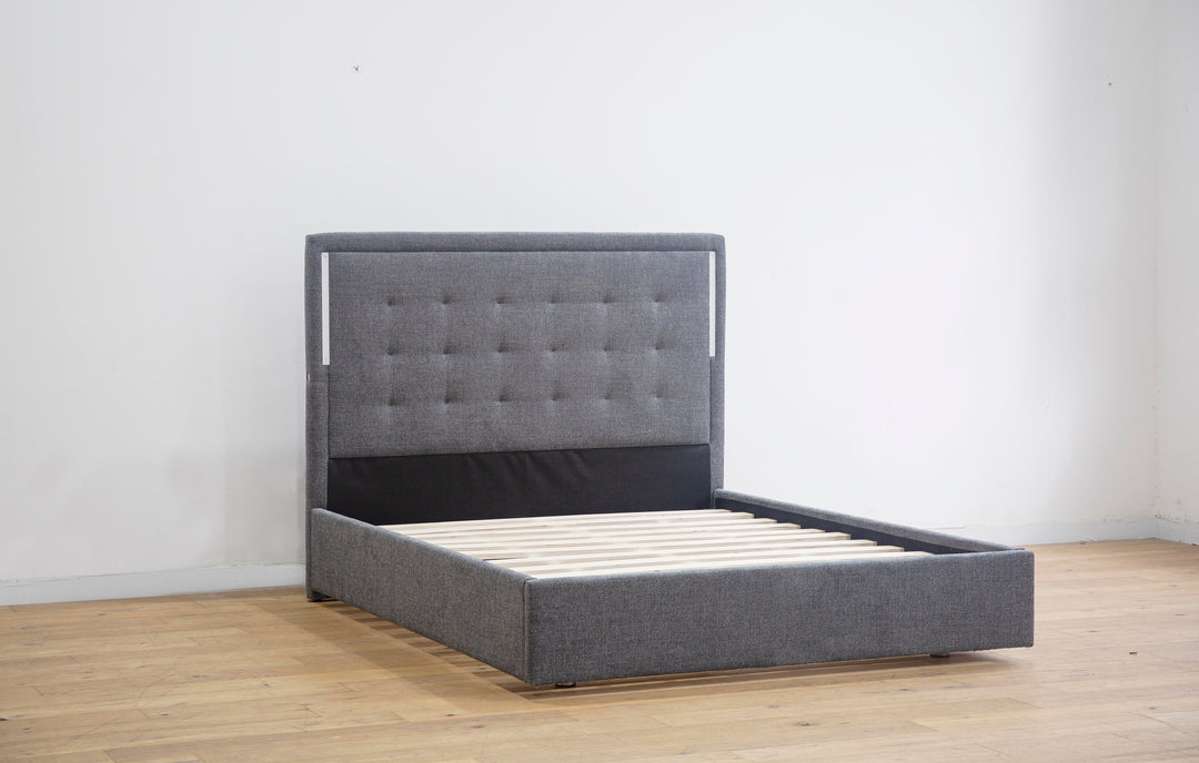 Dakota Bed in Charcoal