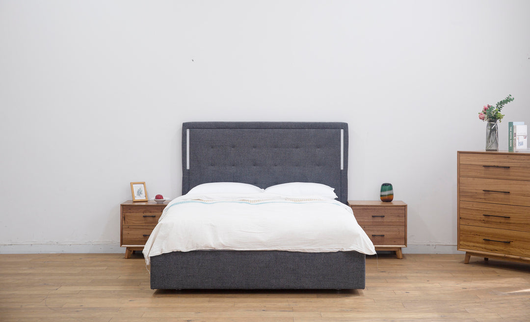 Dakota Bed in Charcoal