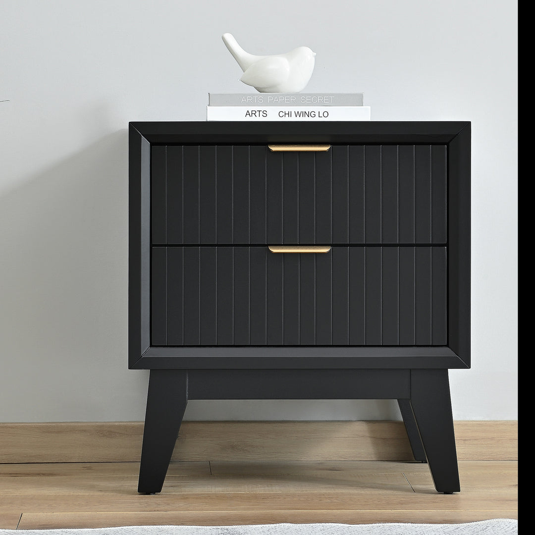 Parker bedside table in black