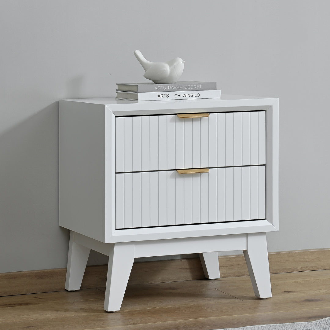 Parker bedside table in white