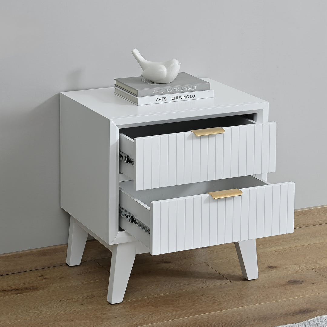Parker bedside table in white