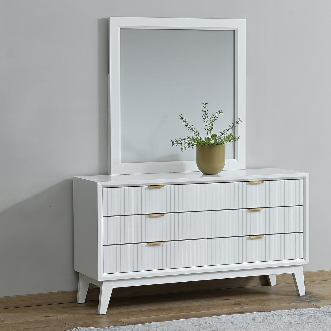 Parker Dresser mirror in white