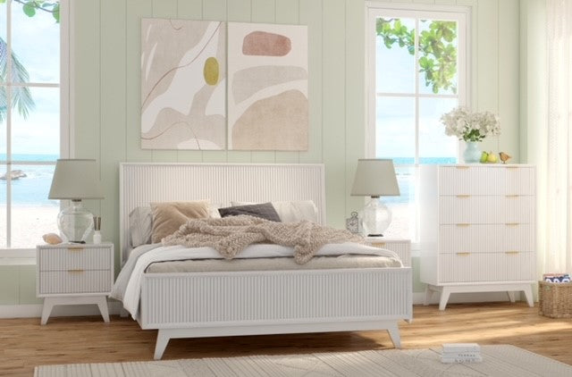 Elara Bedframe - Brushed White