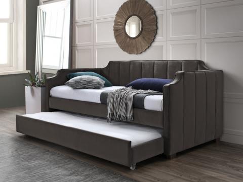 Lemor Bed with Trundle - Dark Grey