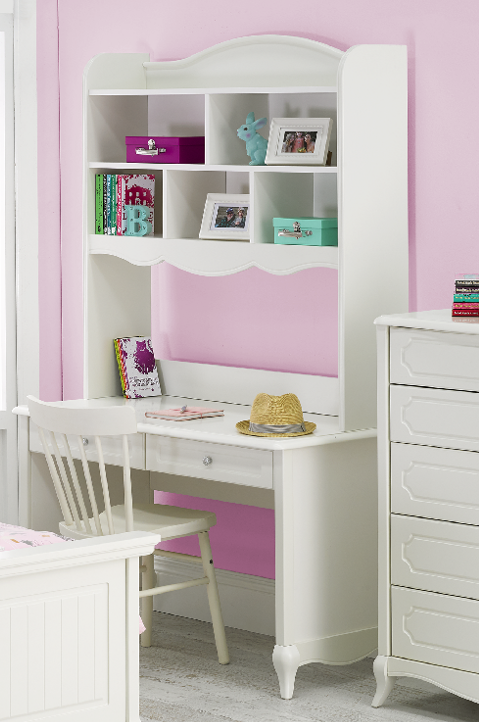 Princess White Desk and Hutch